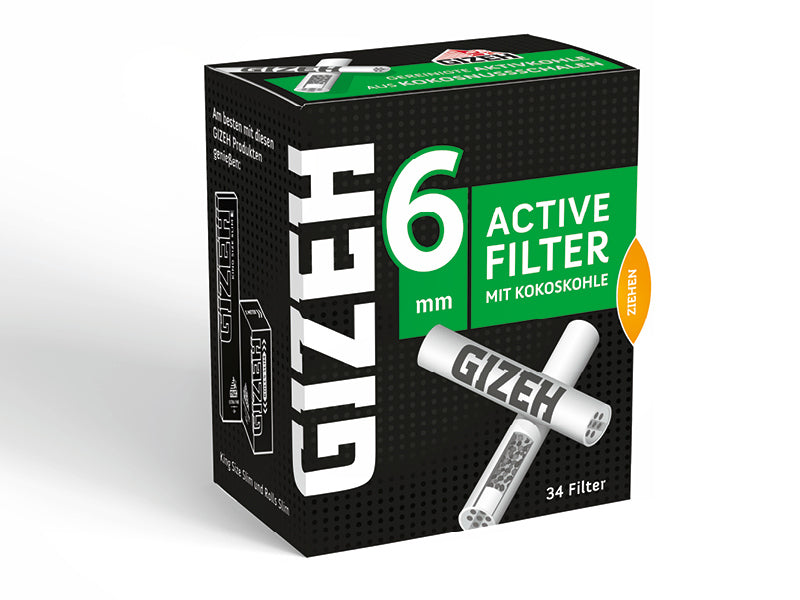 Gizeh Black Aktivkohlefilter 6mm – 34 Stück